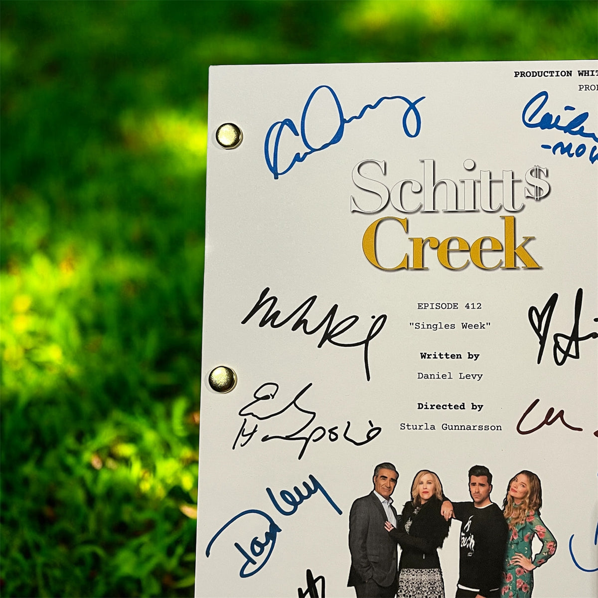 Schitt’s Creek Autographed Script “Singles Week” Episode