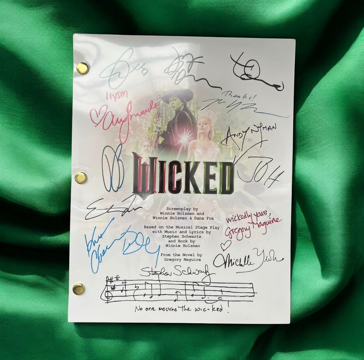 Wicked Autographed Movie Script